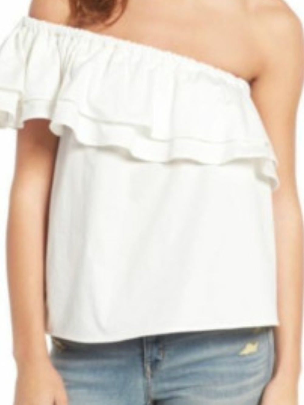 Apt. 9 White Ruffle Off-Shoulder Camisole